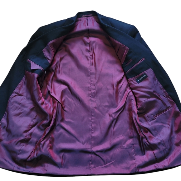 Bellissino Black Single Breast Suit Jacket & Straight Leg Trousers, Size 40L - Picture 7 of 16